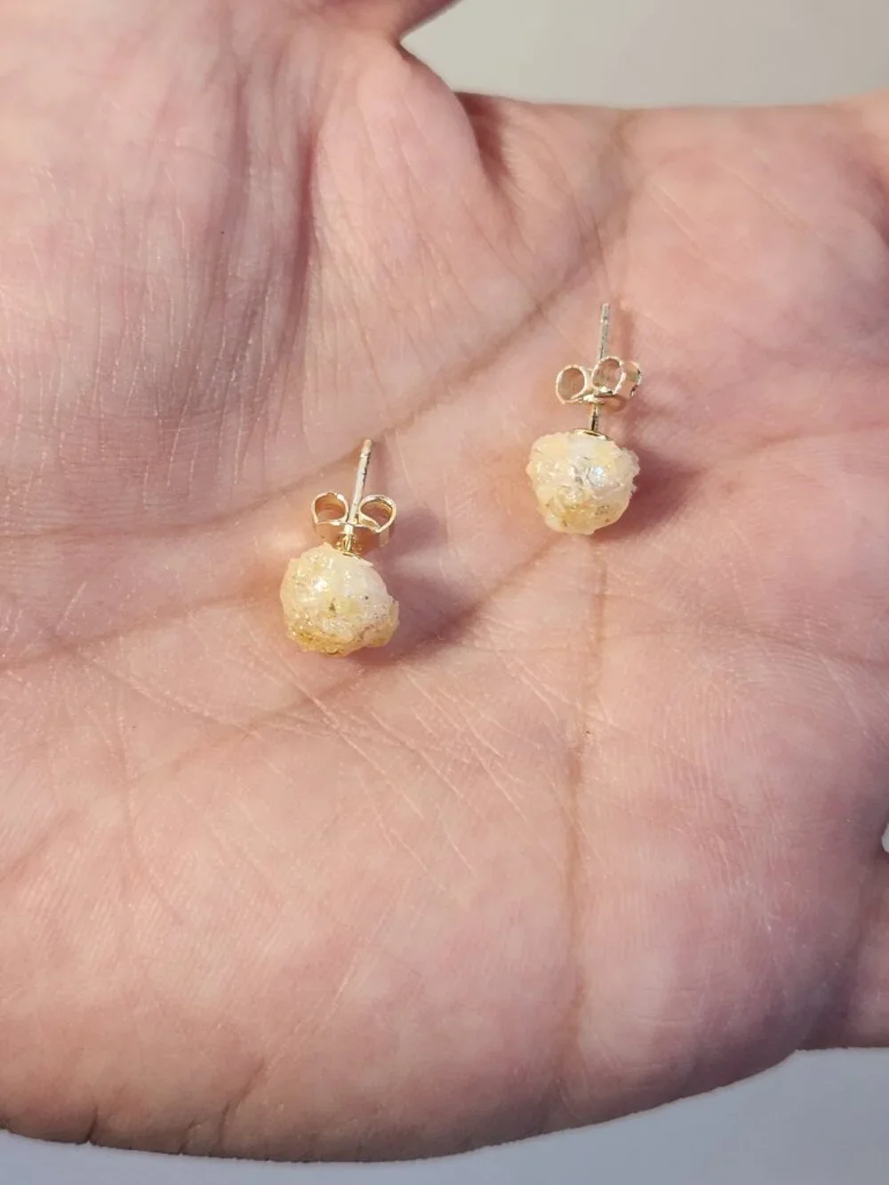 Handmade Ethiopian Opal Crushed on Real Freshwater Pearl 925 Stud Earrings